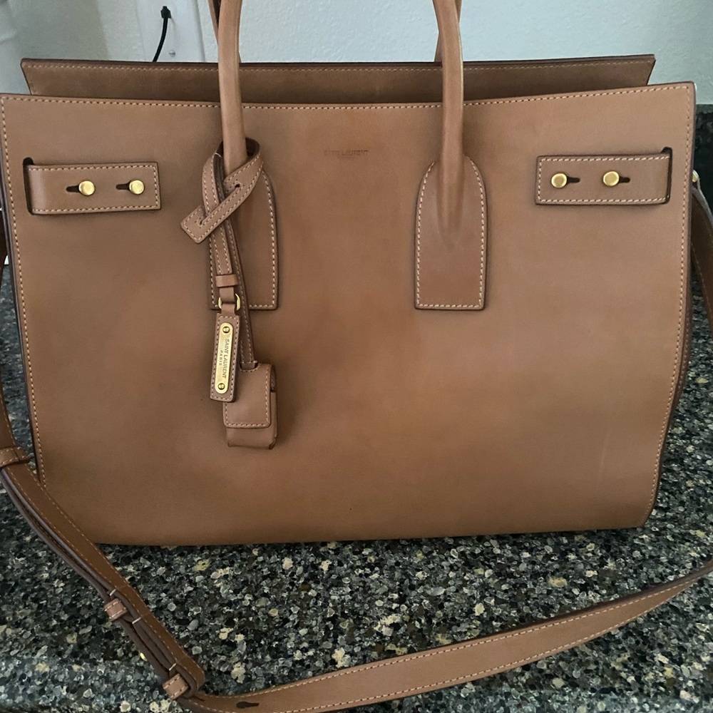 Yves Saint Laurent Tan Leather Tote